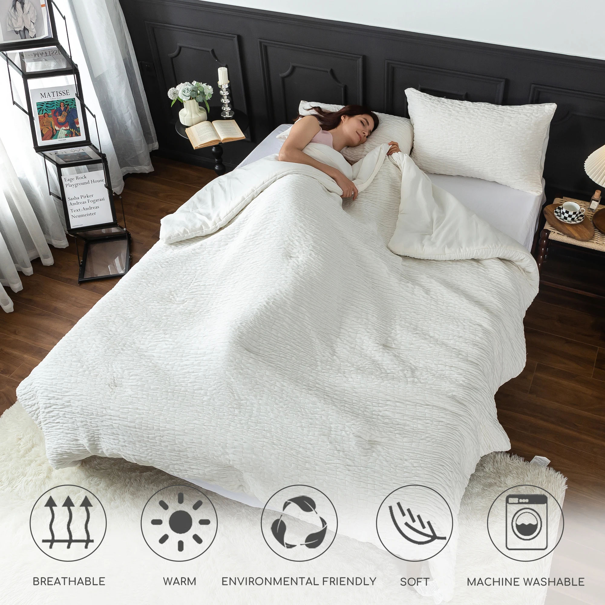 Двухстороннее хлопковое постельное белье из синели Комплект постельного белья