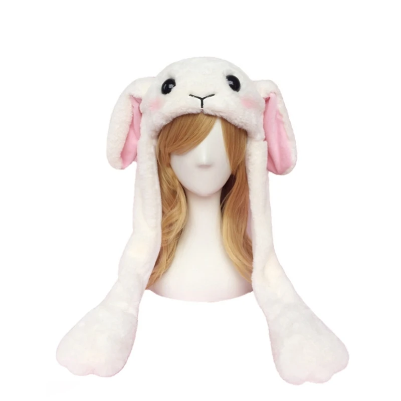 

Plush Rabbit Ears Jumping Cap for Kids and Adults Novelty BunnyHat Perfect for Christmas Parties Cosplay Costume Hat