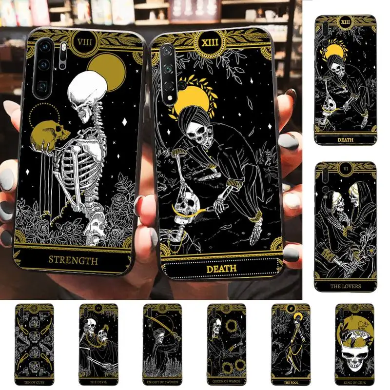 

Death Tarot Cards Phone Case for Huawei P30 40 20 10 8 9 lite pro plus Psmart2019
