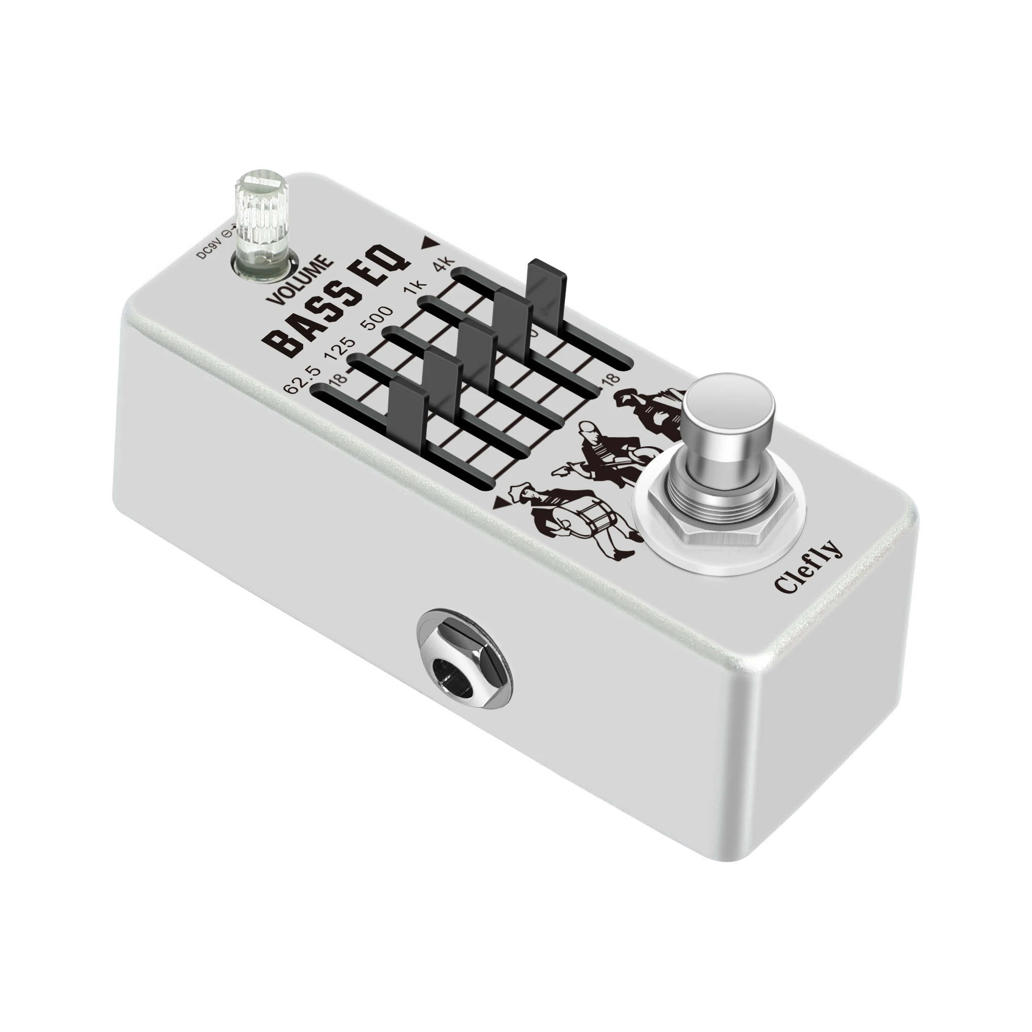 Clefly LEF-317B  Bass EQ Pedal 5 Band Equalizer Pedals For Bass Guitar With 5 Band Graphic Mini Size True Bypass