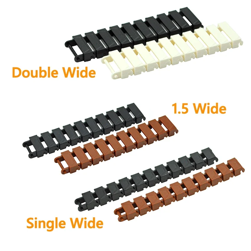 Creative Tank Chain Track Link Building Block Одиночный широкий 1 5 двойной кирпич 53992 88323 3873 3711