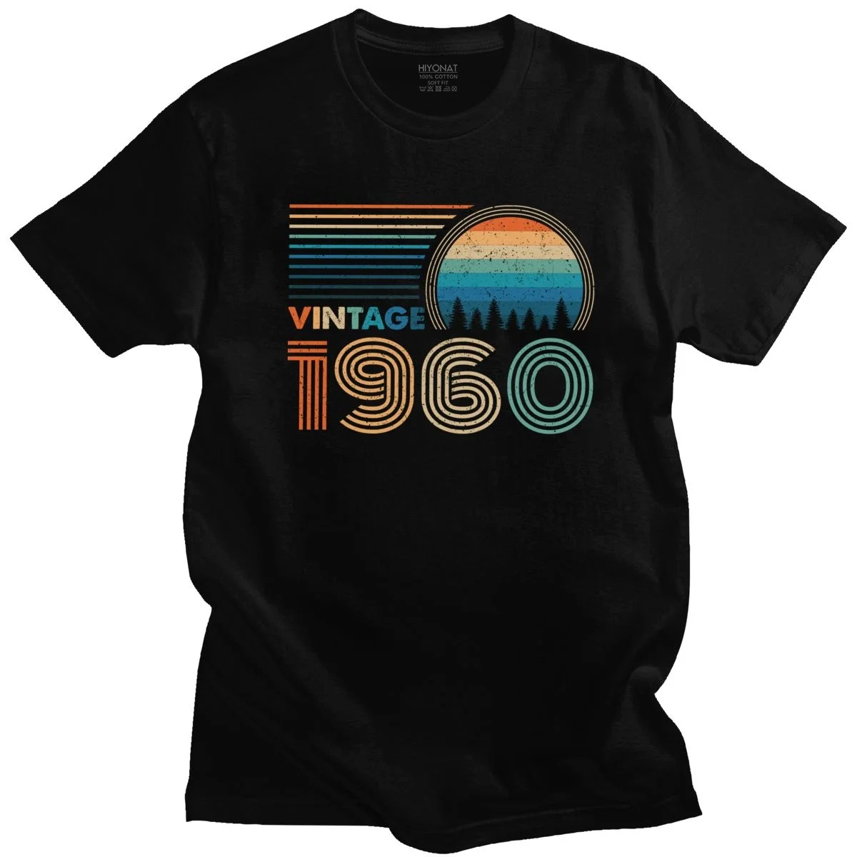 

Classic Vintage 1960 Tshirt Men Crewneck Short-Sleeve 60s Birthday Gift Summer T-shirt 100% Cotton Regular Fit Tee Shirt Merch
