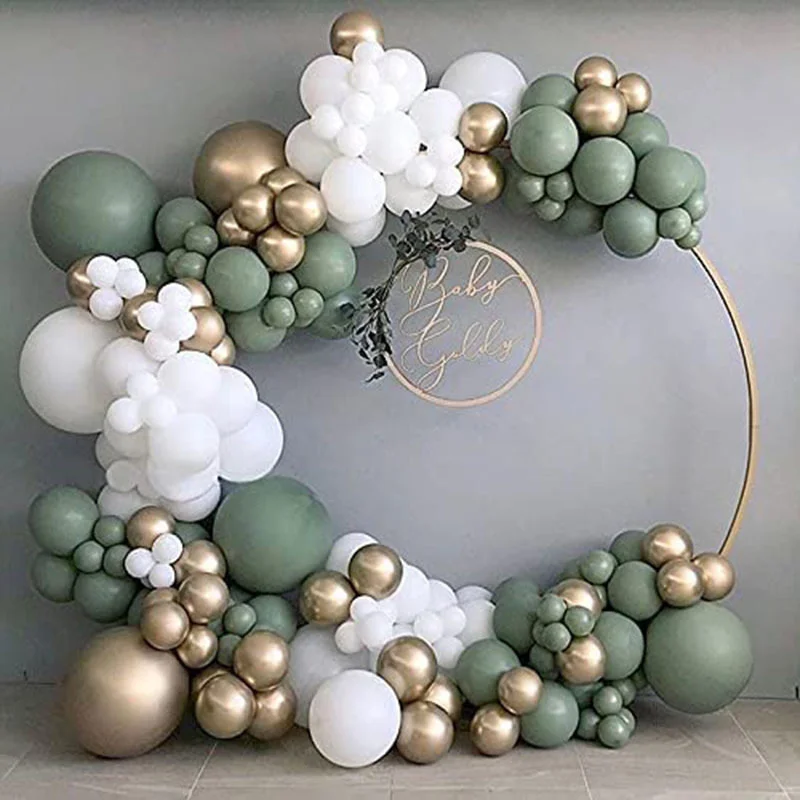 

Latex balloon chain olive green Avocado Green Balloon Set Party Decoration scene layout balloon
