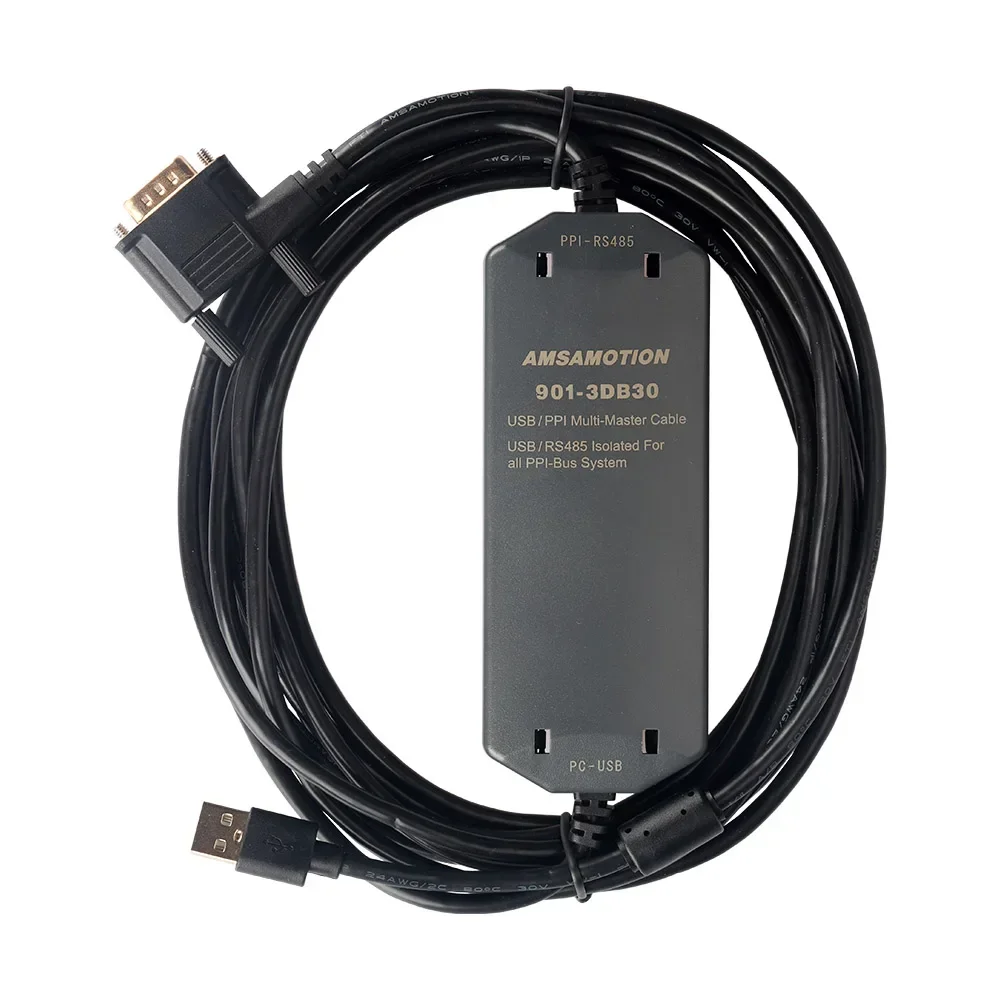 USB-PPI кабель для программирования ПЛК Siemens S7-200, USB PPI коммуникационный кабель 6ES7 901-3DB30-0XA0, кабель для загрузки данных MPI (art.: 3920da5dc307c) - 3920da5dc307c
