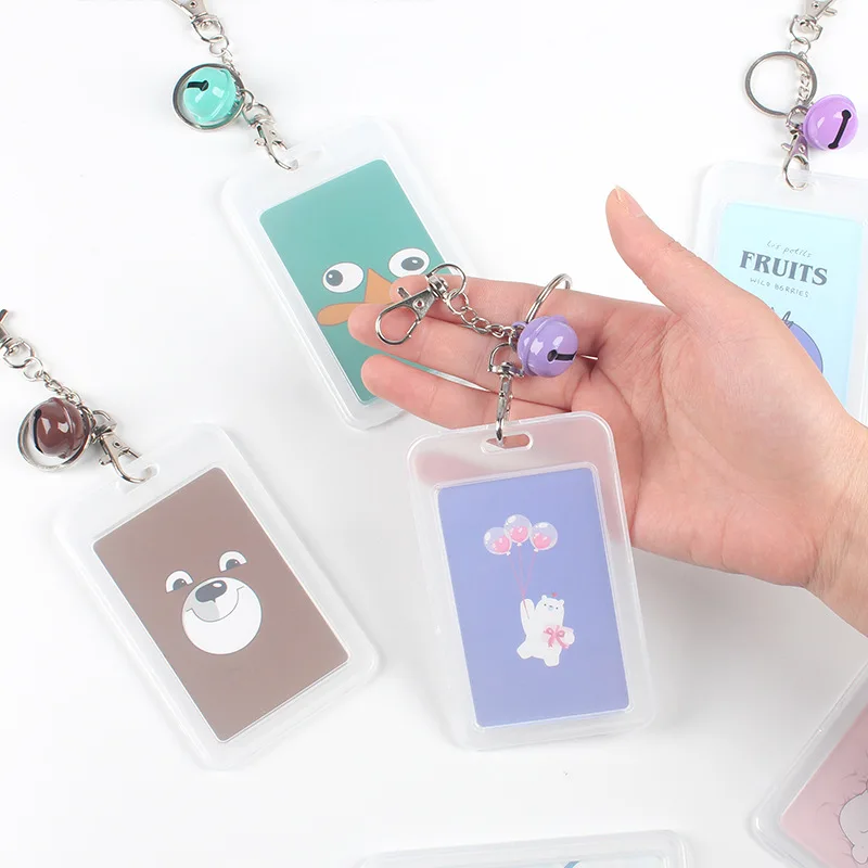 

Cute Cartoon Animals Card Holder with Key Chain Protect Bank Credit Cards