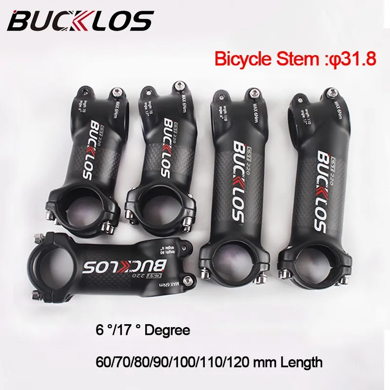 

Велосипедный углеродный стержень BUCKLOS, 31,8 мм, 6/17 градусов, 60/70/80/90/100/110/120 мм, велосипедный стержень вилки, велосипедные аксессуары