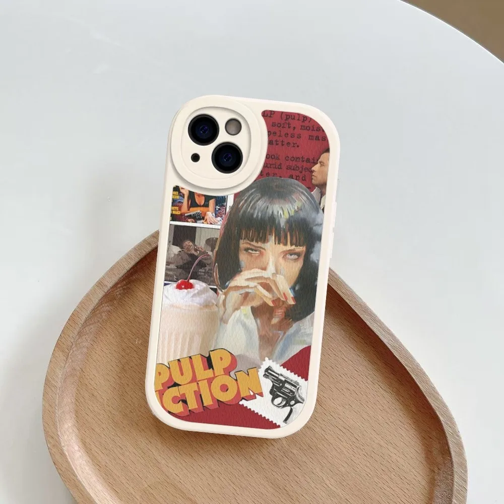 Movie P-Pulp F-Fiction  Phone Case Hard Leather For iPhone 16 15 14 13 12 Mini 11 14 Pro Max Xs X Xr 7 8 Plus Fundas (art.: 3920cafade9cc) - 3920cafade9cc
