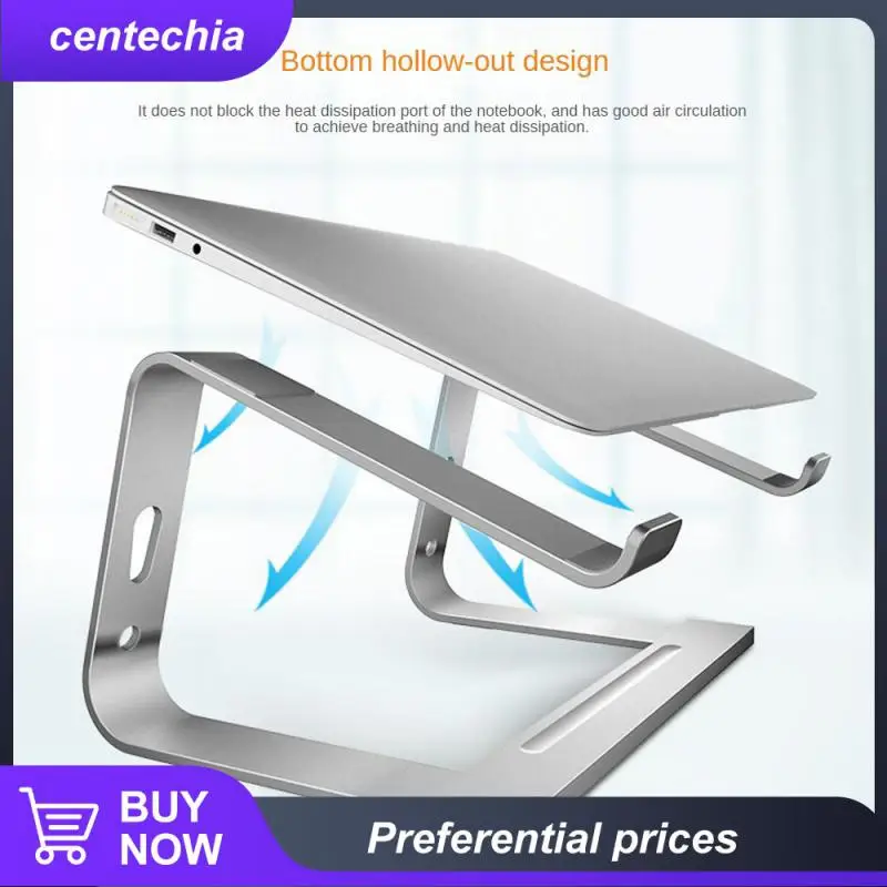 

Aluminum Alloy Silicone Non-slip Material Comfortable Design Computer Brackets Hollow Heat Dissipation Notebook Holder
