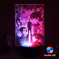 manga gift dual led nightlight attack on titan figure acrylic led anime night lights for kids child gift
