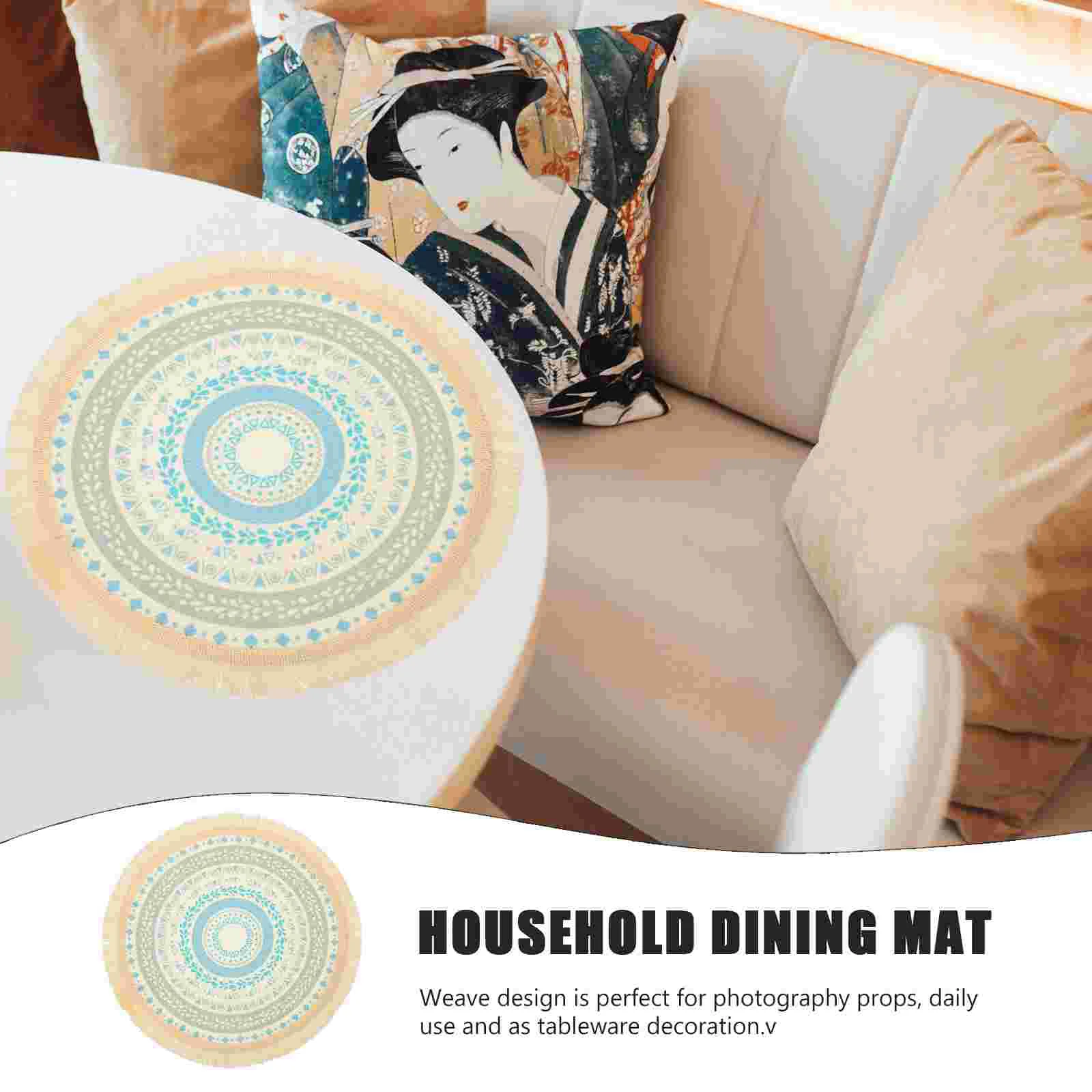 

5x Reusable Multi-function Delicate Decorative Place Mat Decorative Table Mat Placemat for Home Tableware Table Dinner