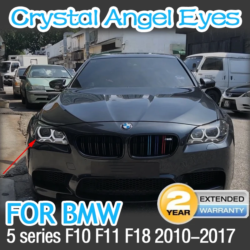 Набор Колец DTM M4 с белыми и желтыми кристаллами для BMW 5 series F10 F11 F18 520i 523i 525d 528i 530d 530i