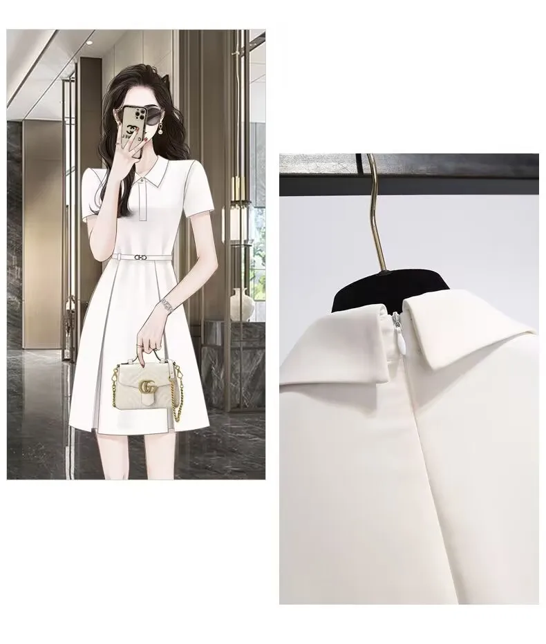2023 New Thin Shirt Dress Female Summer New Golf Dress