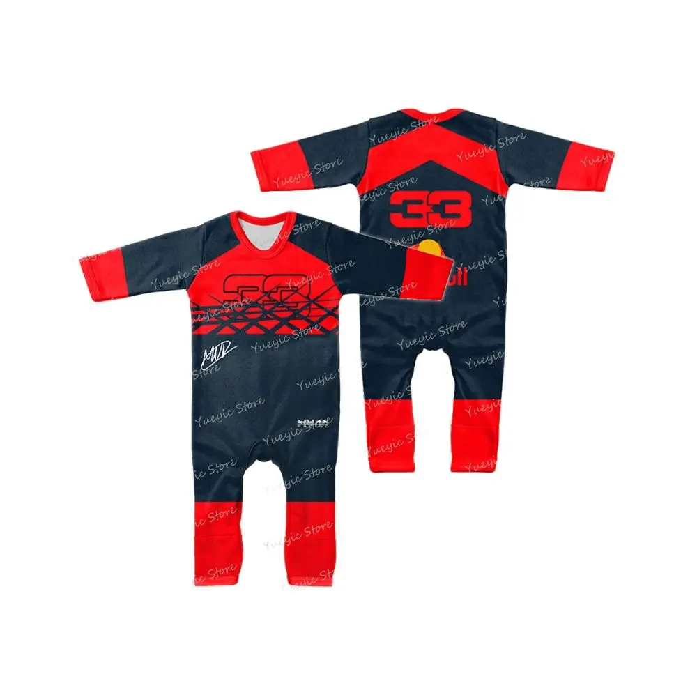 

Newborn F1 Racing Red Jumpsuit Indoor And Outdoor Crawling Set Bull Boys 3M-4T 2022