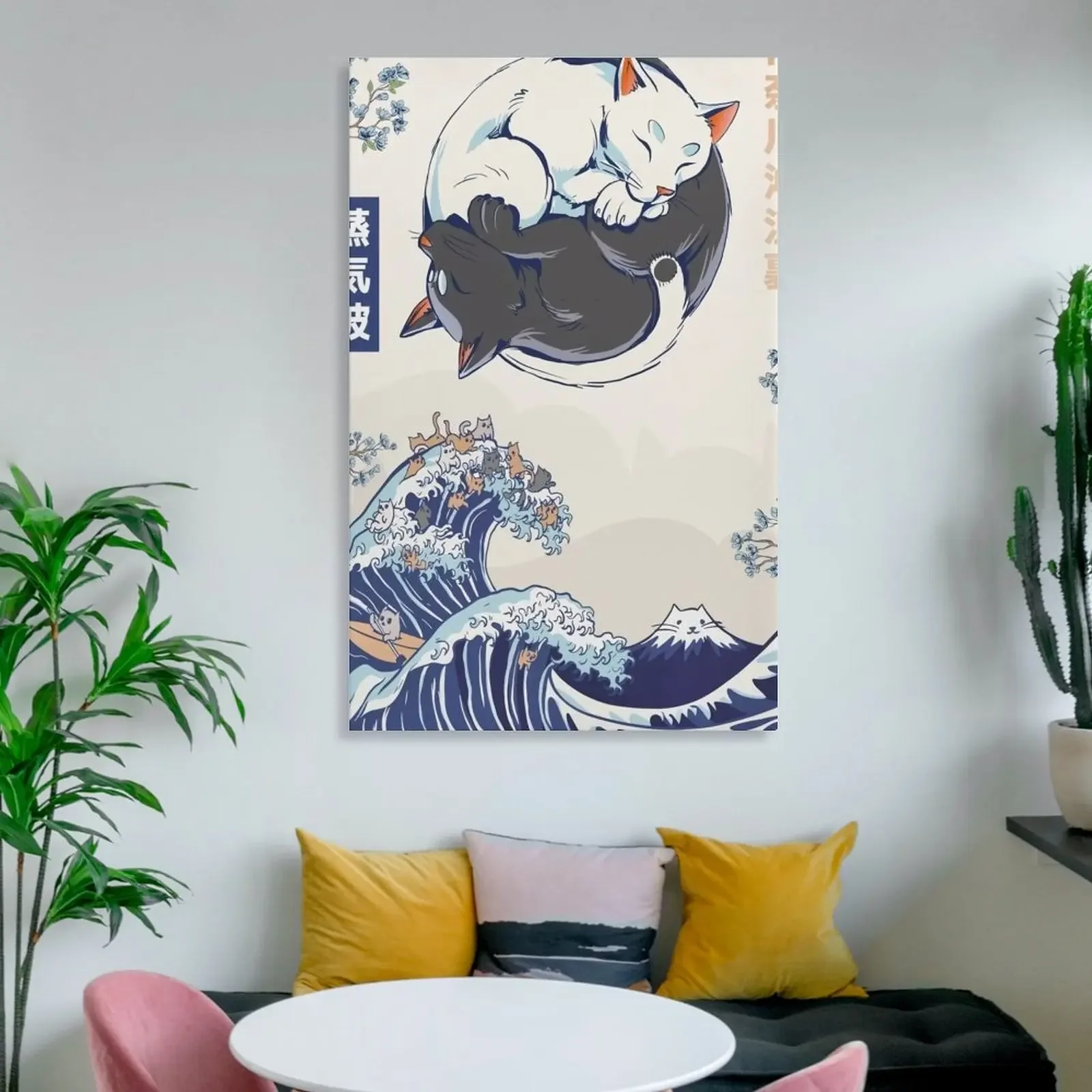 Печать на холсте &quotВеликая волна кота Агава&quot