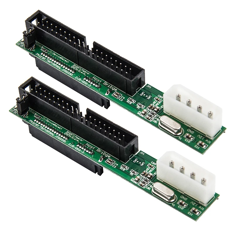 

2X 7+15Pin 2.5 Sata Female To 3.5 Inch Ide Sata To Ide Adapter Converter Male 40 Pin Port For Ata 133 100 Hdd Cd Dvd