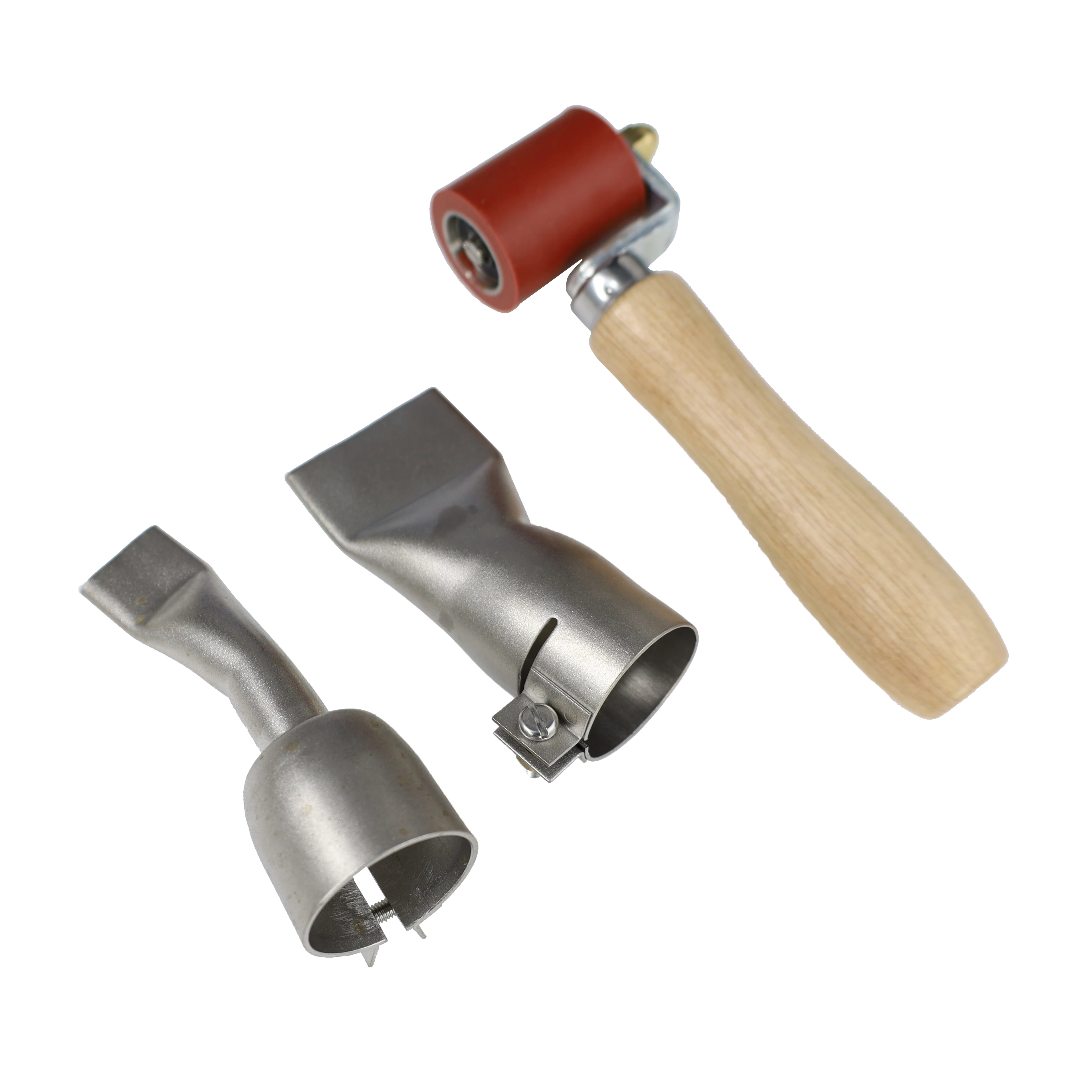 

Single Ply Roofing Heavy Duty 45mm Silicone Seam Roller with Heat Gun 40mm Flat Weld Nozzle 20mm Slot Tip for Hot Air Torch