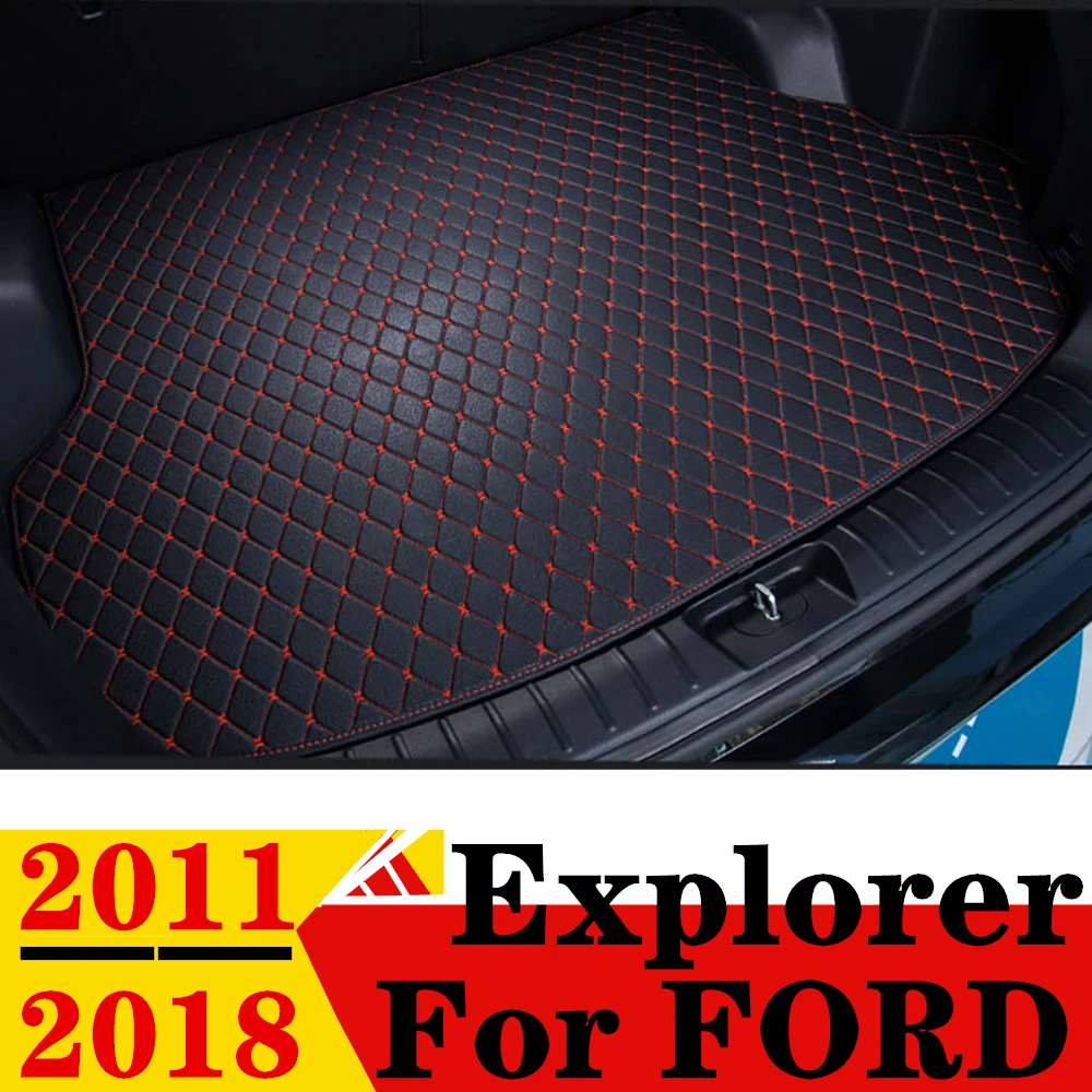 

Car Trunk Mat For Ford Explorer 2011-18 All Weather XPE Flat Side Rear Cargo Cover Carpet Liner Tail Auto Parts Boot Luggage Pad