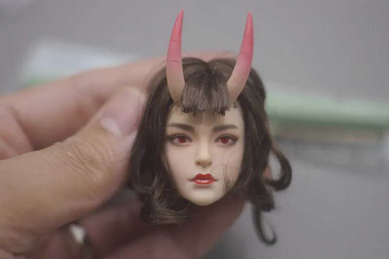 

1/6 GDTOYS GD97004 GHOST GIRL Female Warrior Vivid Realistic Head Sculpt Carving with Horn Model Fit 12" Action Doll Collect