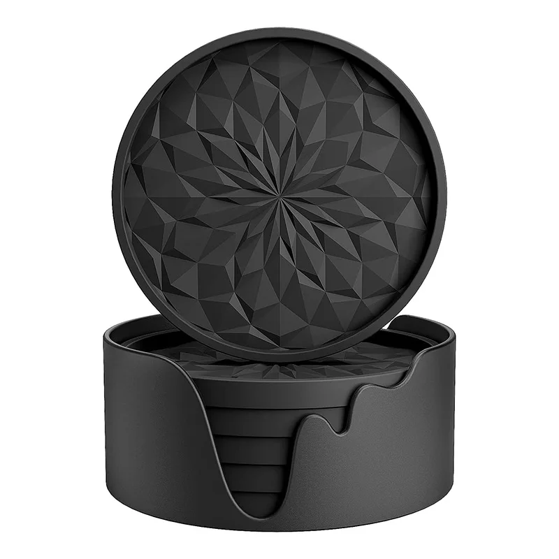 

Подставки под стаканы силиконовые, 6 шт., с основанием