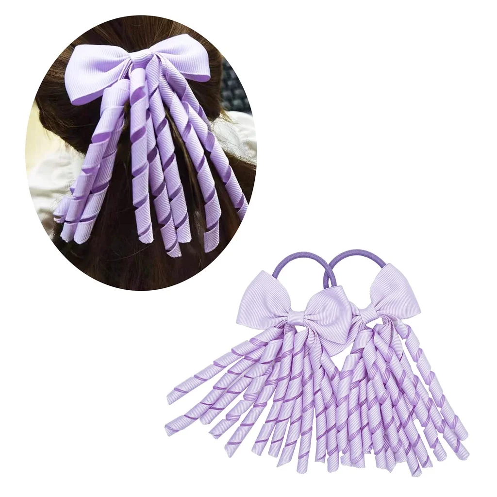 Детские резинки для волос девочек корсажная лента кудрявые банты эластичные