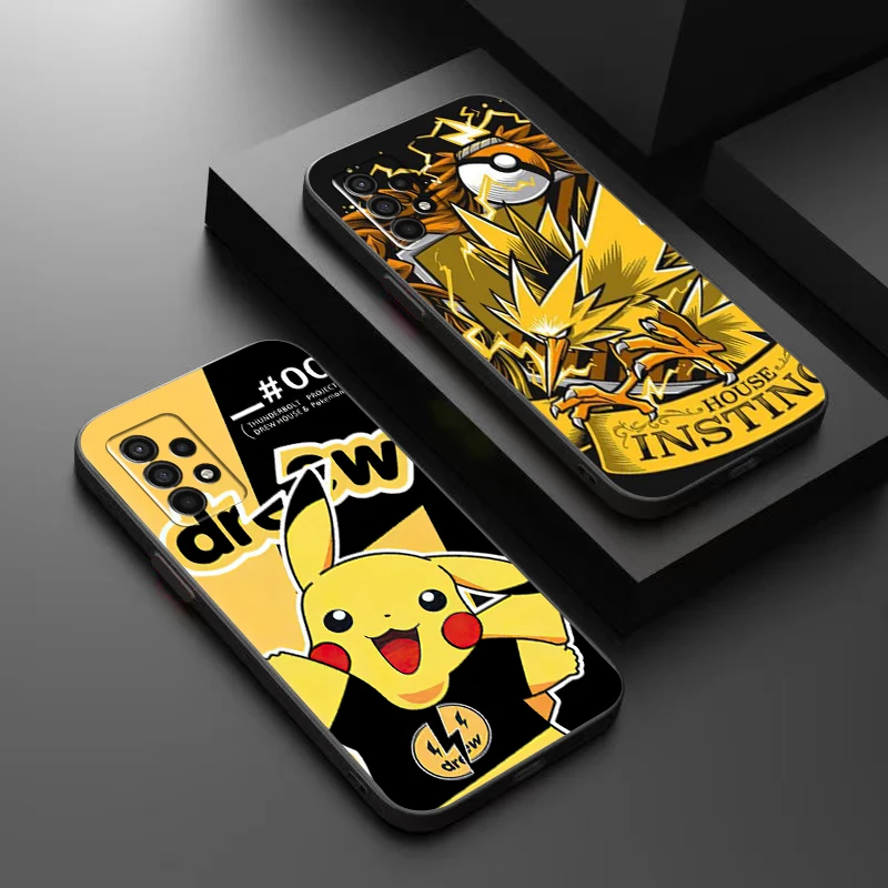

Pokemon Pikachu Pokémon Phone Case For Samsung Galaxy A32 4G 5G A51 4G 5G A71 4G 5G A72 4G 5G Back Black Funda Silicone Cover