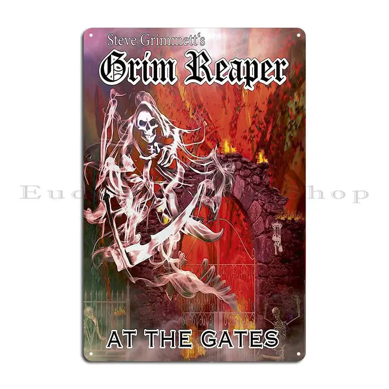 Grim Reaper At The Gates металлический знак Фреска Железный гараж создает классический