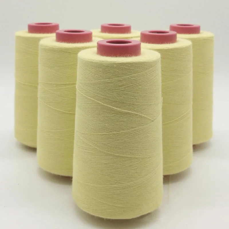 

FL 1414 100gram 3302Meter Aramid Fiber Resistant Flame-Retardant Fireproof Wire High Temperature Thread Fiber Support Custom