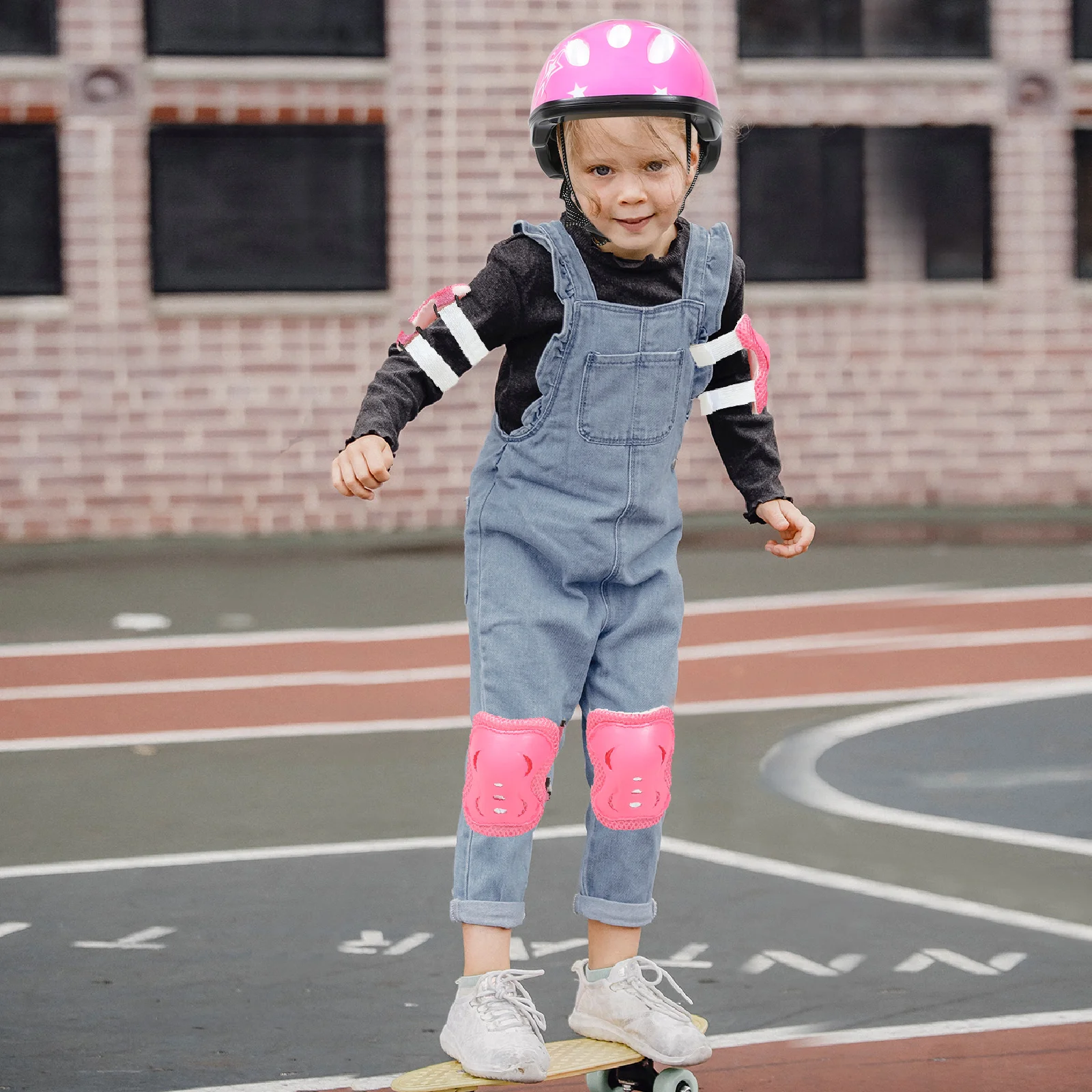 

7pcs Kids Knee Pad Skating Elbow Pads Guards Gear Set for Roller Skates Cycling Bike Skateboard Skatings Scooter Riding