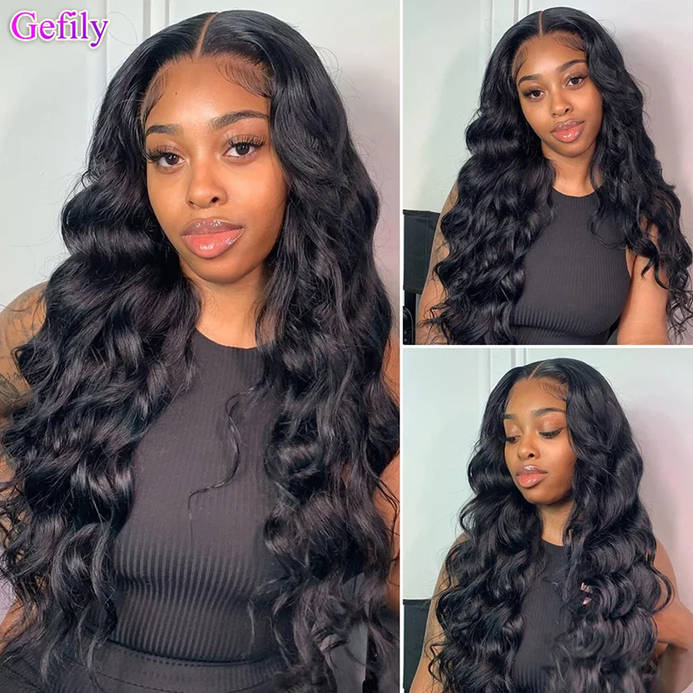 

Gefily Body Wave Wigs 13x6 HD Lace Wig Human Hair 250% PrePlucked Lace Frontal Wig Brazilian Hair Wig For Women Lace Frontal Wig