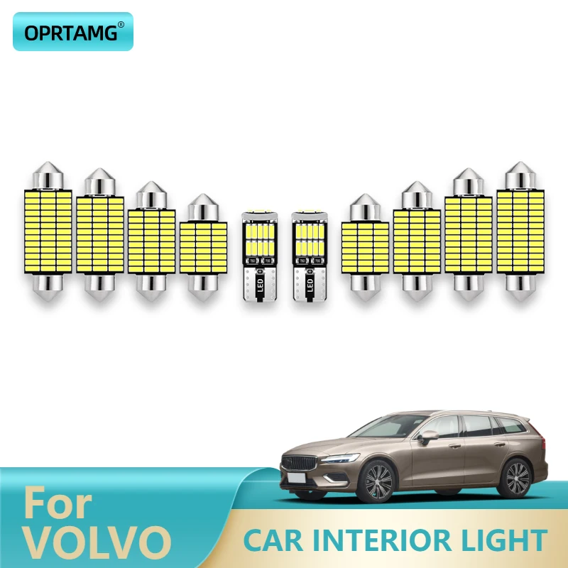 

OPRTAMG Car LED Interior Reading Lamp Bulb Light T10 C5W For Volvo S40 S90 C30 B11R XC40 8300 V40 V90 VAH 430 VHD VN VNL VNR VNX
