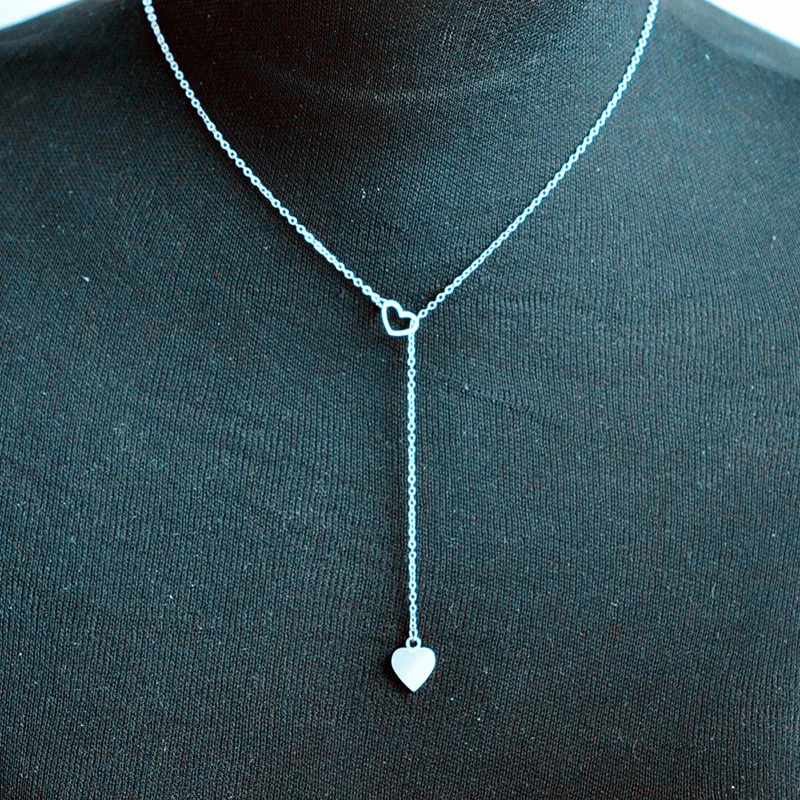 

Women Lady Necklace Heart Shaped Pendant Chain Decoration Elegant Jewelry Gifts