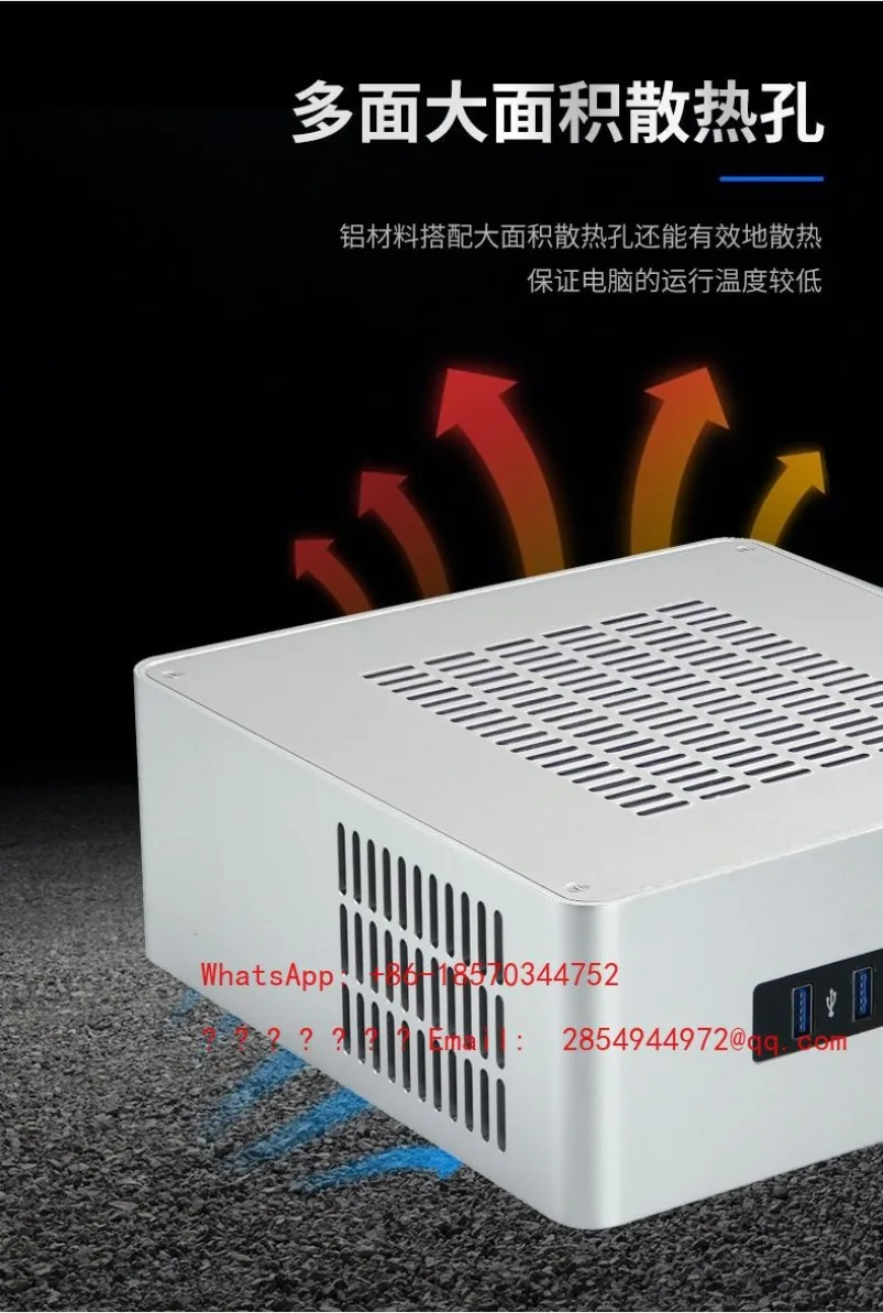 Фото 2026 TA80 Mini ITX Корпус из алюминия для спальни, гостиной, домашнего офиса. Быстрая доставка. №5
