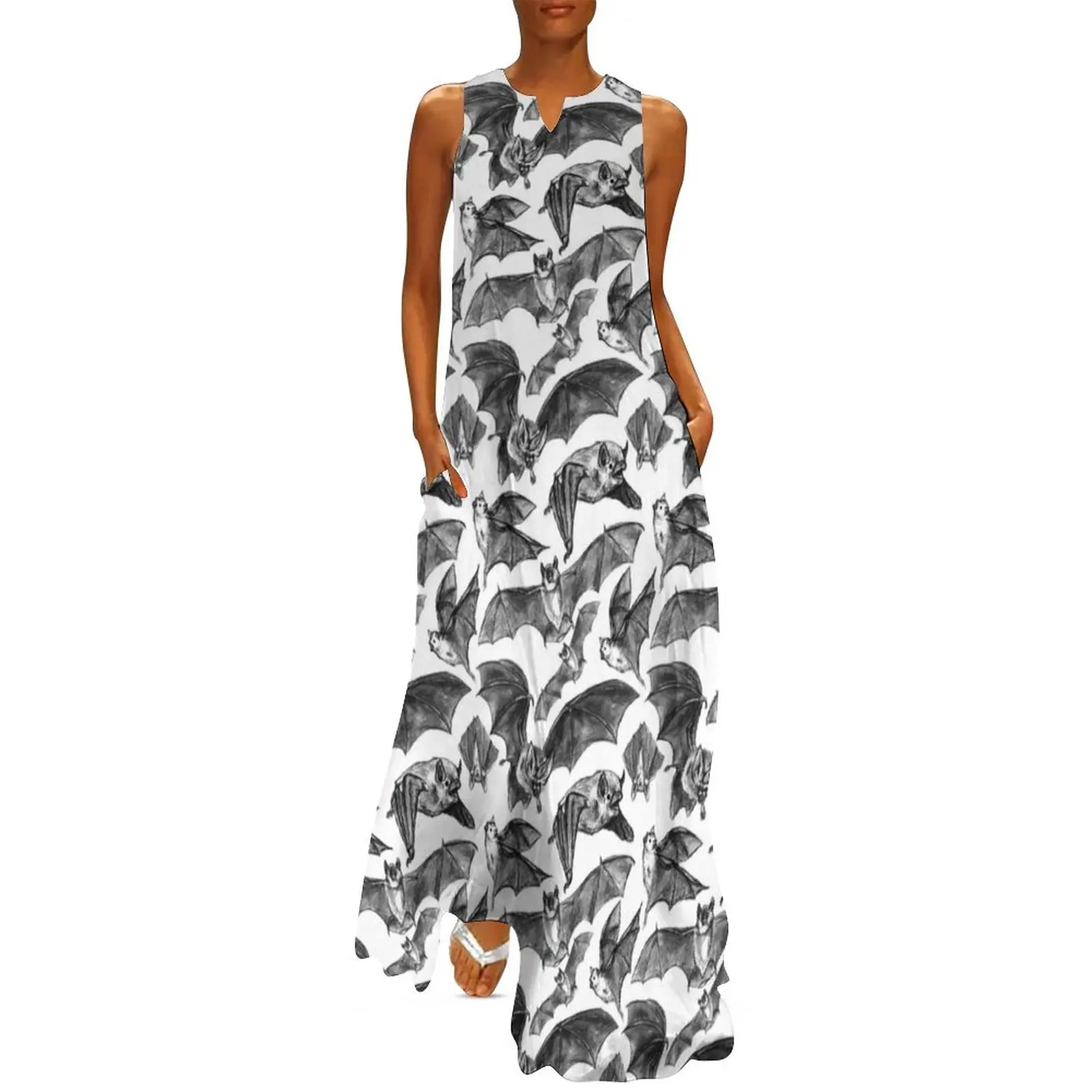 

Летнее платье с рисунком летучая мышь, уличная одежда в стиле бохо, длинные пляжные платья, женское платье под заказ, размеры 3XL, 4XL, 5XL