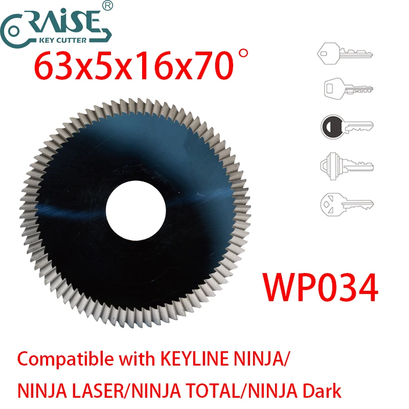

Locksmith tools Cut Master Key With Keyline NINJA Laser/NINJA TOTAL/NINJA DARK Key Cutting Machine Milling Cutter WP034 63X5X16