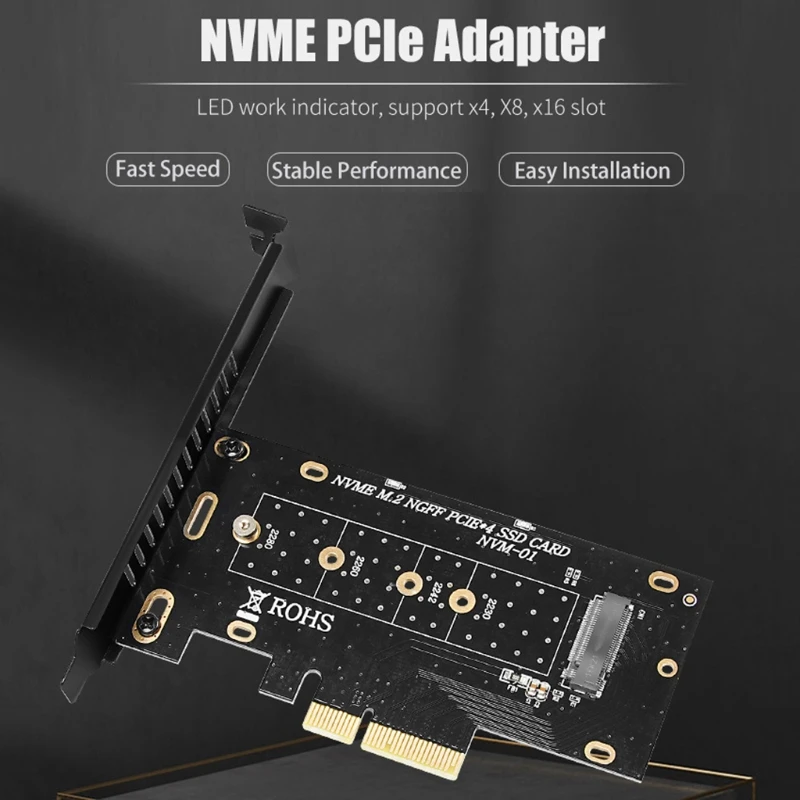 

B0KA PCIe на M.2 адаптер карты PCI Express X4 на M.2 NVME SSD M Ключ конвертер PCI Express X4 Расширенная карта для 2230-2280