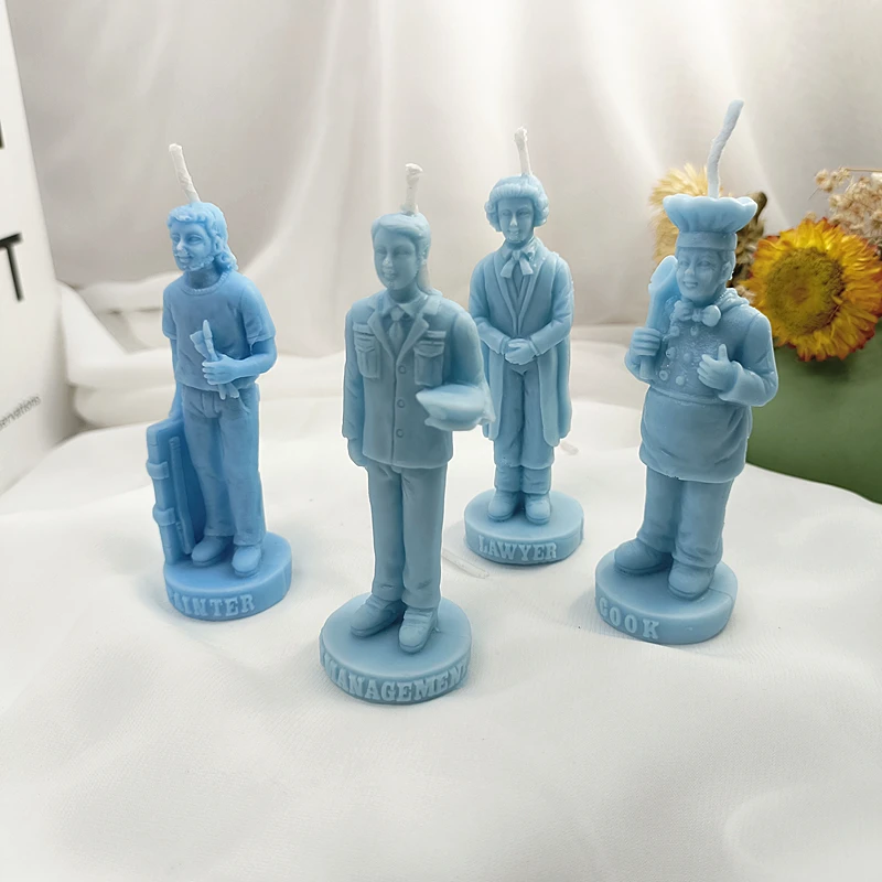 

Painter Cook Lawyer City Management All Characters Aromatherapy Candle Mold Resin Clay Epoxy DIY Gifts