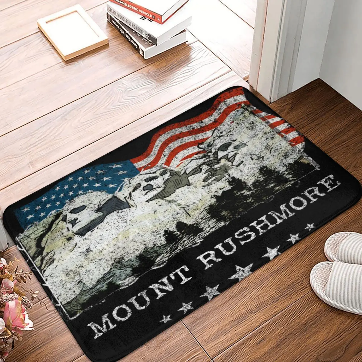 

Mount Rushmore Mt. Portraits USA Souvenir Gifts Carpet, Polyester Floor Mats Mats Personalized Durable Home Decor Festivle Gifts