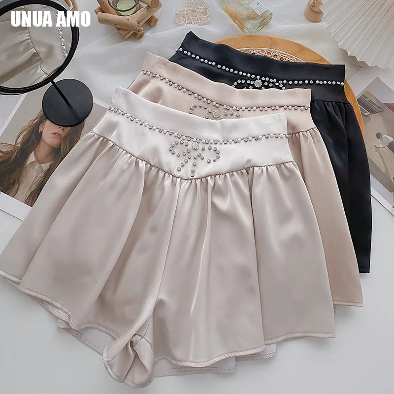 

Шорты женские с завышенной талией и широкими штанинами, модные повседневные короткие штаны с бантом, в Корейском стиле, лето 2022