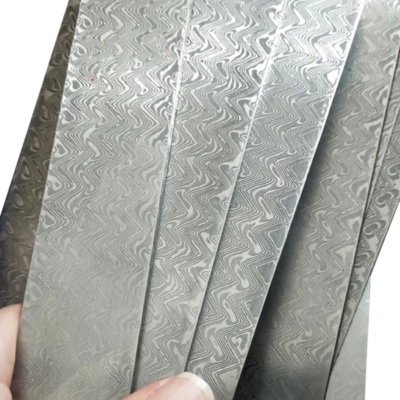 

Swayboo 20x3x0,3 см водяная рябь Дамасская сталь шаблон Фиксированное Лезвие Нож складные заготовки DIY кухонные заготовки бар аксессуары