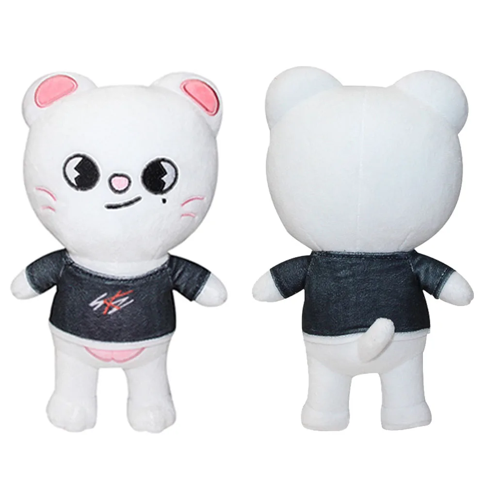 

20cm 1 PCS Skzoo Plush Toys Keychain Stray Kids Cartoon Stuffed Animal Plushies Doll Bbokari Leebit Wolf Chan Puppym Fans Gifts