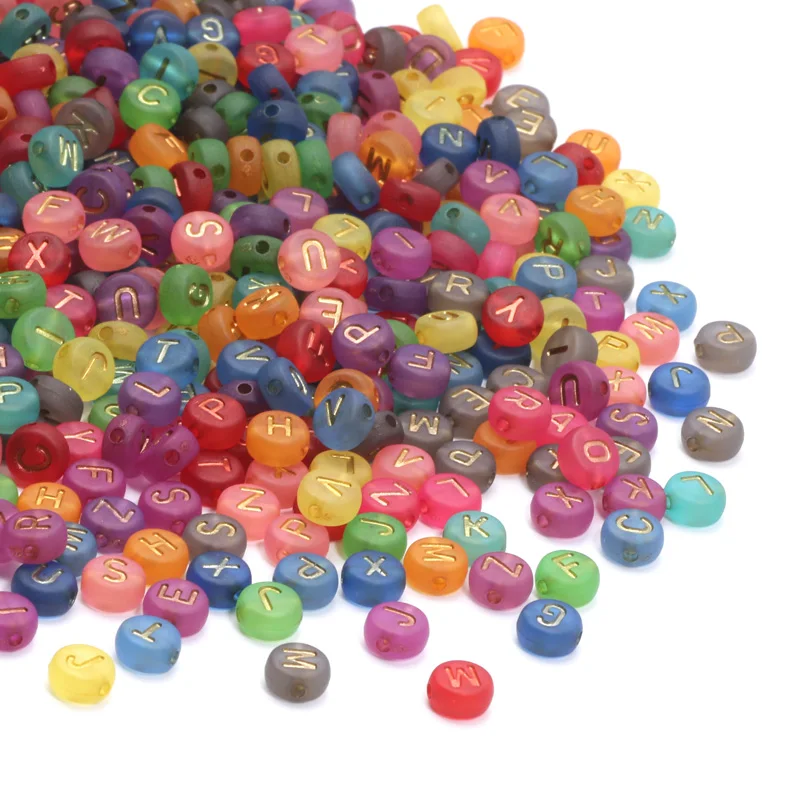 100 шт. акриловые бусины для браслетов ожерелий 7 мм