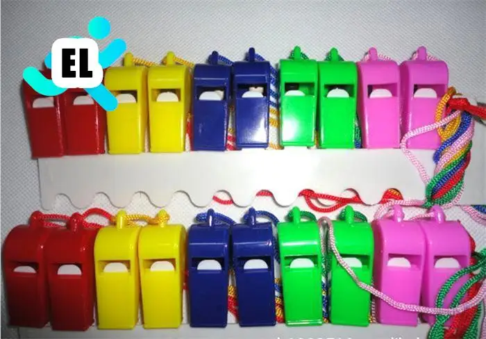 

24PCS Plastic Whistle With Lanyard for Boats Raft Party Sports Games Emergency Survival All Brand New Items Hot Sale Wholesale