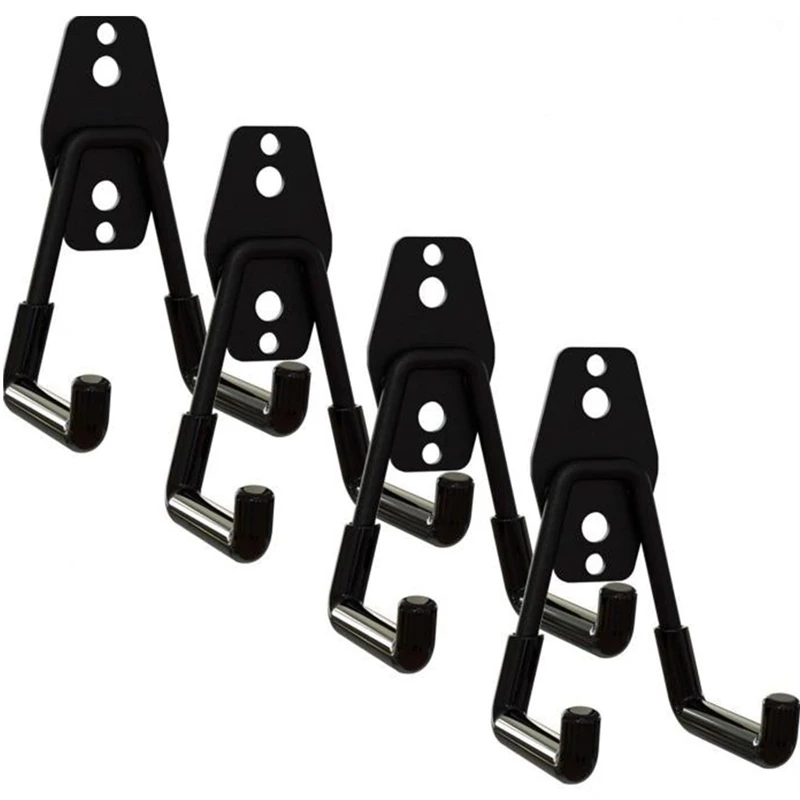 

Garage Hooks,Garage Storage Hooks Utility Double Hooks,Heavy Duty For Power Tools, Ladders, Bikes, Ropes Etc (Pack Of 4)
