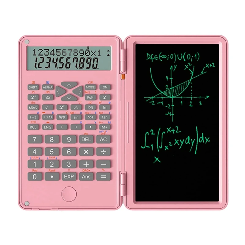 

2023 New Scientific Calculators 12-Digit LCD Display With Erasable Writing Tablet Foldable For Home School Meeting And Study