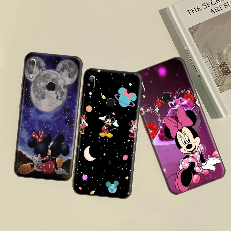 

Disney Cute Mickey For Huawei Y6 2019 Y6P Soft Silicon Back Phone Cover Protective Black Tpu Case Funda Liquid Silicon Coque