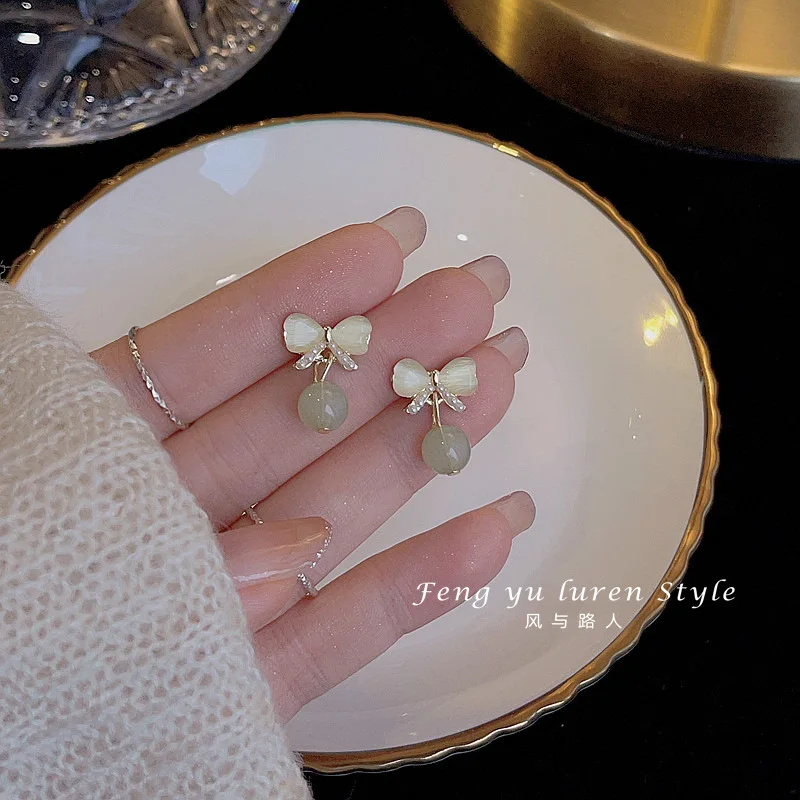 Нежный темперамент нишевой дизайн жемчужные серьги опал высококачественные