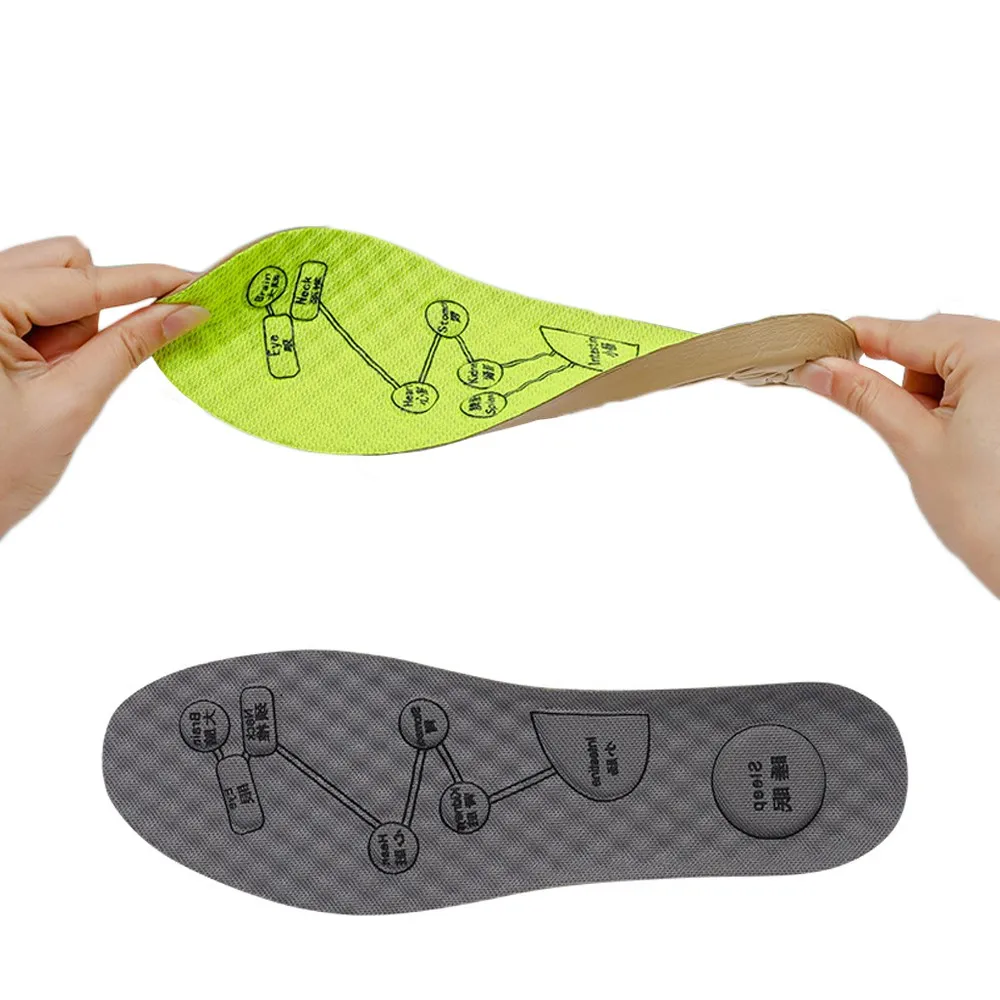 Wormwood Foot Acupressure Insoles Men Women Soft Breathable Sports Cushion Inserts Sweat-absorbing Deodorant Insole Shoe Pads