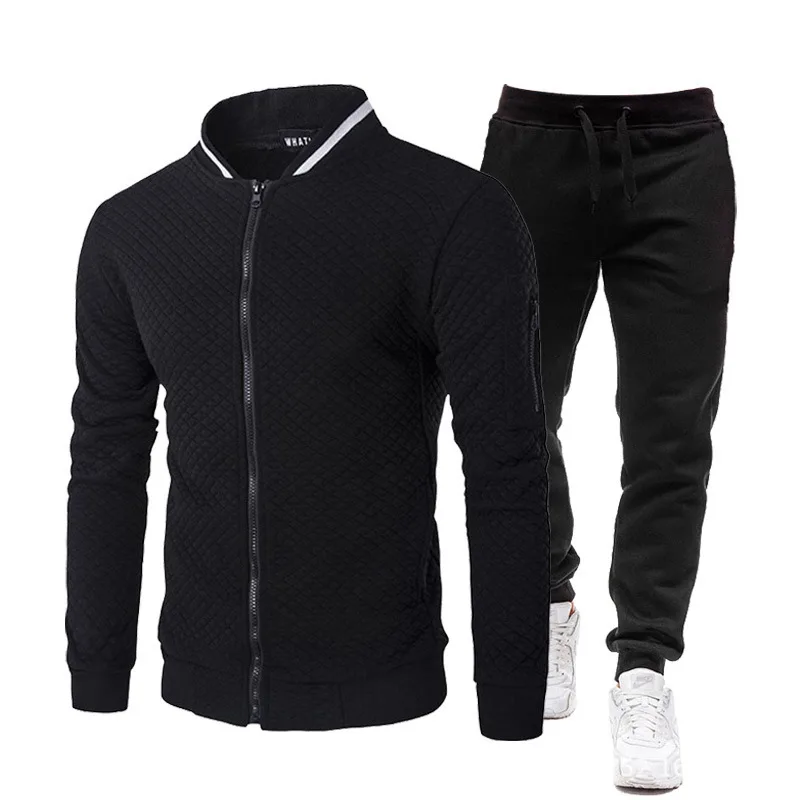 

2022Zipper Hooded Sweatshirt Sweater Suit Men's Autumn and Winter Hoodie Trendy Casual Fashion Sports Two-Piece Suit