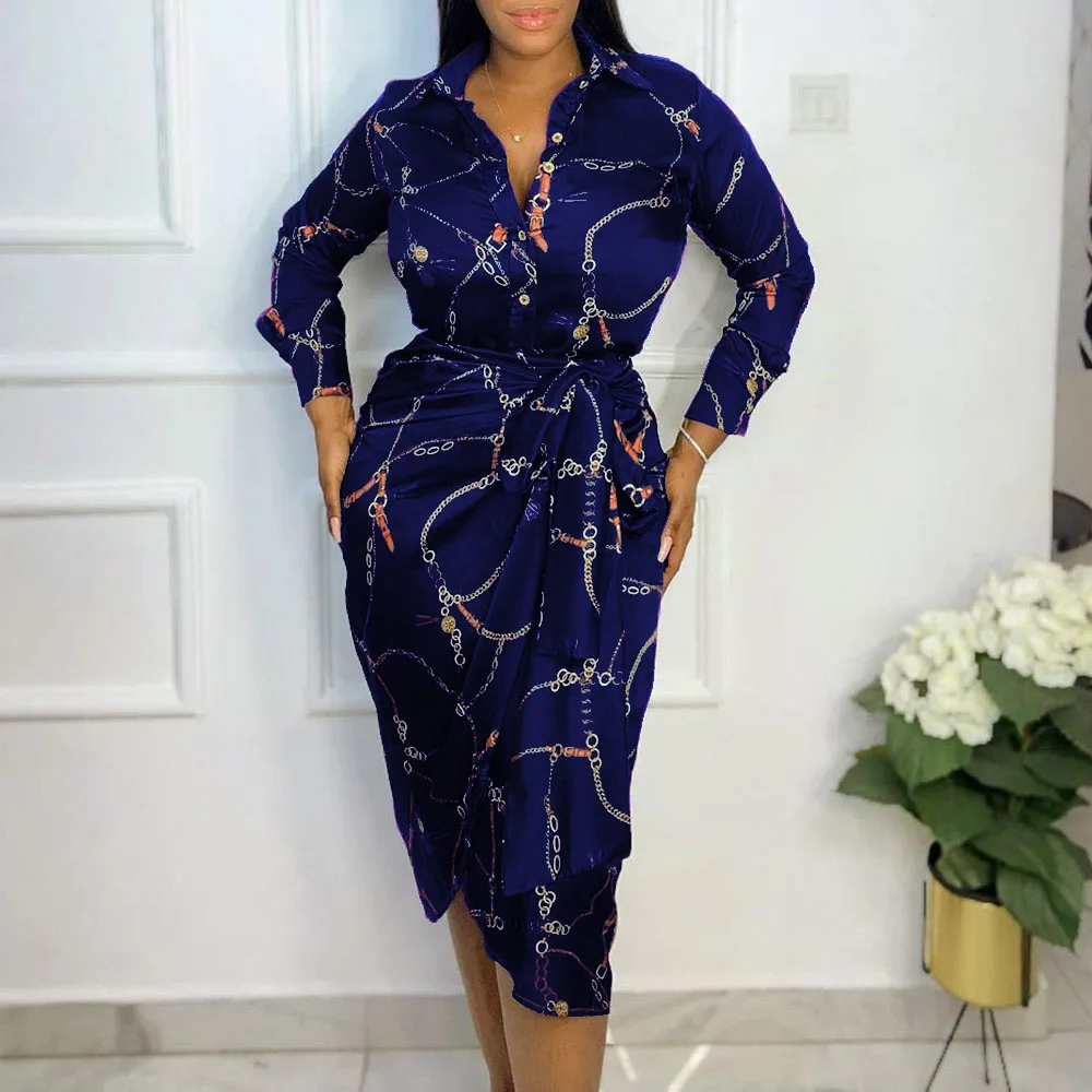 

Skirt Lace-Up Office Lady Lapel Women's Two Piece Sets Casual Solid Color Print Elegant Female Dress Ladies Fashion 2022