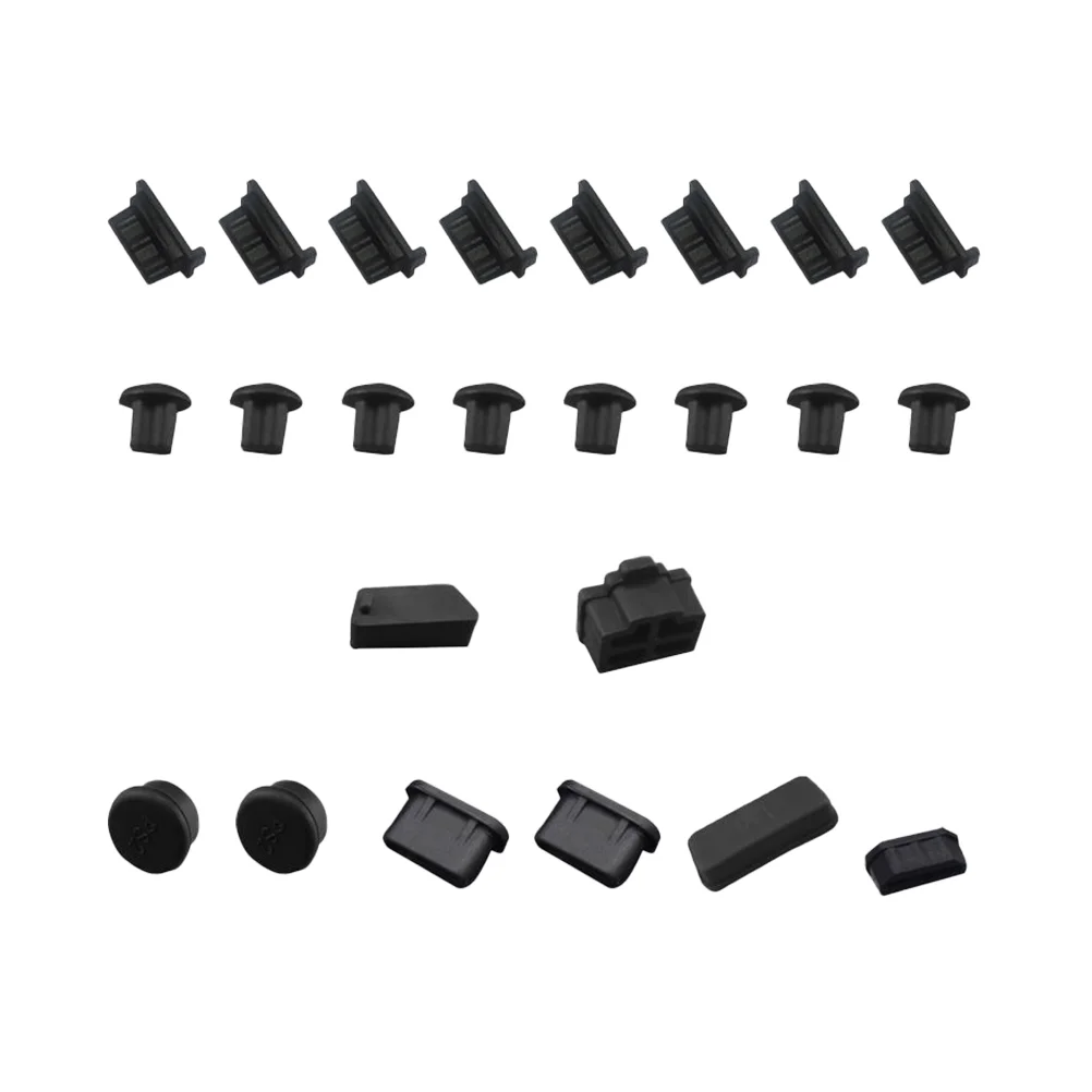 

24 Pcs Motherboard Dust Plug Motherboards Anti Cover Protector Port Stopper Computer Silica Gel Interface